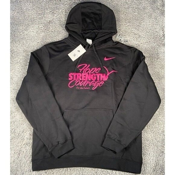 Nike Kay Yow Breast Cancer 'PLAY4KAY' Team Issued Hoodie Size 2XL Men Black Pink - Picture 1 of 6